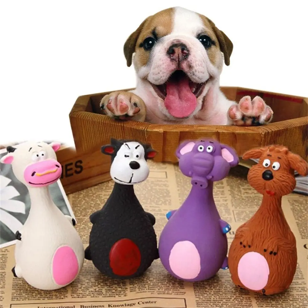 1 Pcs Funny Latex Cute Squeaker Toy Animal Shape Pet Puppy Dog Chew