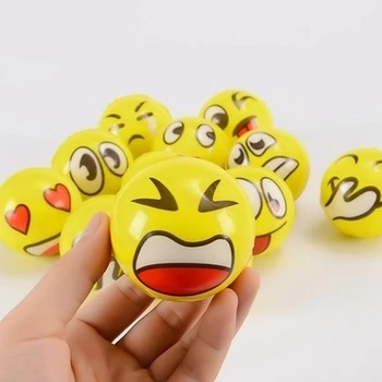 

Cute early education increased intelligence smile ball Environmental non-toxic squeeze toys Practice baby grab force