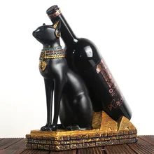 Домашний декор ручной работы покрытие смолы винные полки классический египетский кот Бог Ретро стиль винные бутылки Декор стеллажи