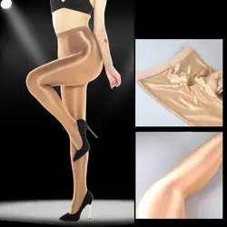 Новый 2019 70D Для женщин пикантные масло блестящие промежность колготки пряжи сексуальные колготки для танцев Фитнес колготки женские