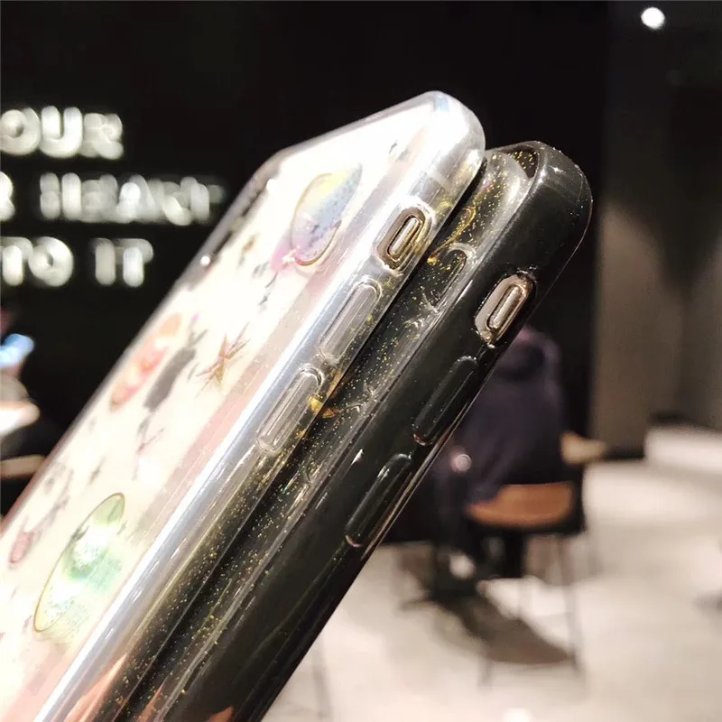 Glitter universe planet Silicon case for Xiaomi redmi note 7 case note 6 pro note 5 redmi 5 plus mi 8 se mi 9 A2 lite phone bag