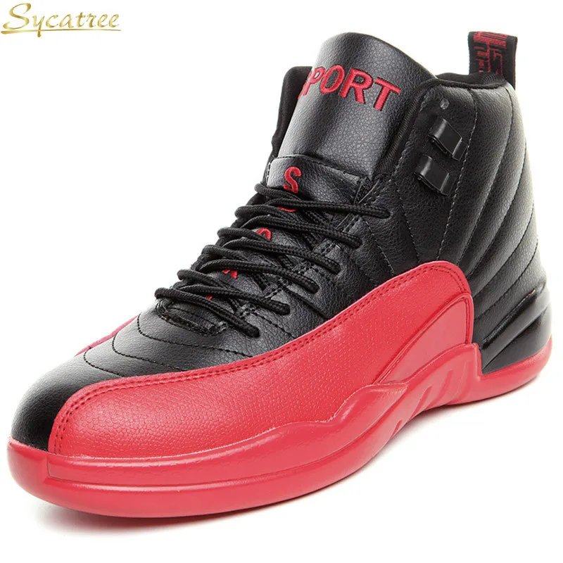 

Sycatree 2019 New Basketball Shoes For Men Lace up Boots Male Sport Shoes Wear Round Shock Antiskid Sport Hiking Shoes