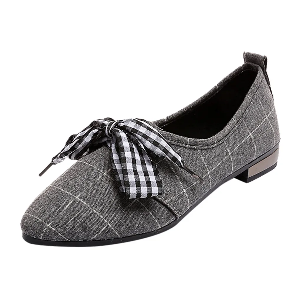

Luxury Womens Flat Shoes Cover Shallow Women's Bow Low Cut Casual Shoes Fashion Shallow Mouth Pointed Flat Shoes 2019