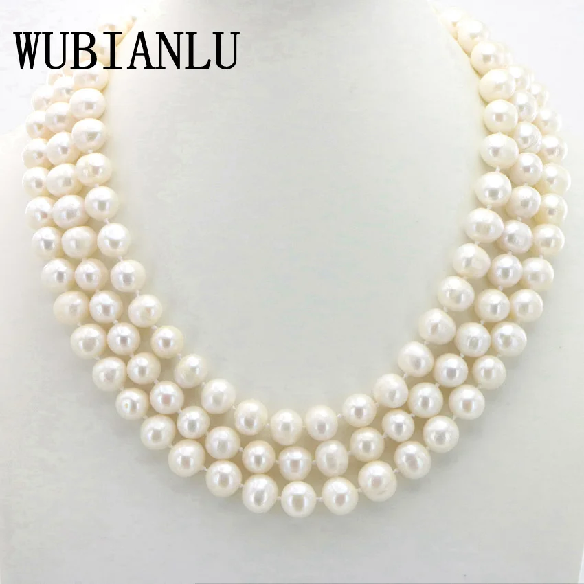 10-11 natural white pearl necklaces (1)