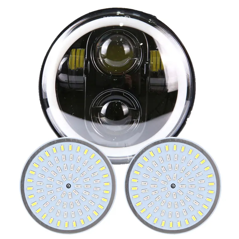 

For Indian Scout 5.75inch LED Halo Headlight+1157/ 1156LED Turn Signal Amber/White Light For Motorcycle Dyna FX Softail XL883C