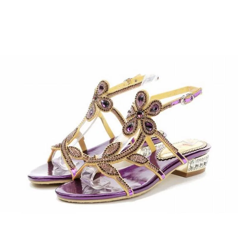 

rhinestone shoes woman sandals women flower zapatos mujer sapato feminino sandalias femme party wedding ladies valentine shoes