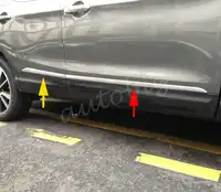 Chrome Door Body Molding For Nissan Qashqai J11 2014-2018 Rogue Sport 2017 2018 2019 ABS Accessories Side Strips Trim Cover