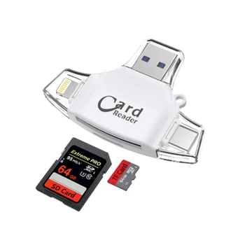 

3.0 High-Speed 4-Port Camera SD Card Mini TF Card Reader Type C Micro SD Mobile Phone Computer OTG Card Reader 1pcs