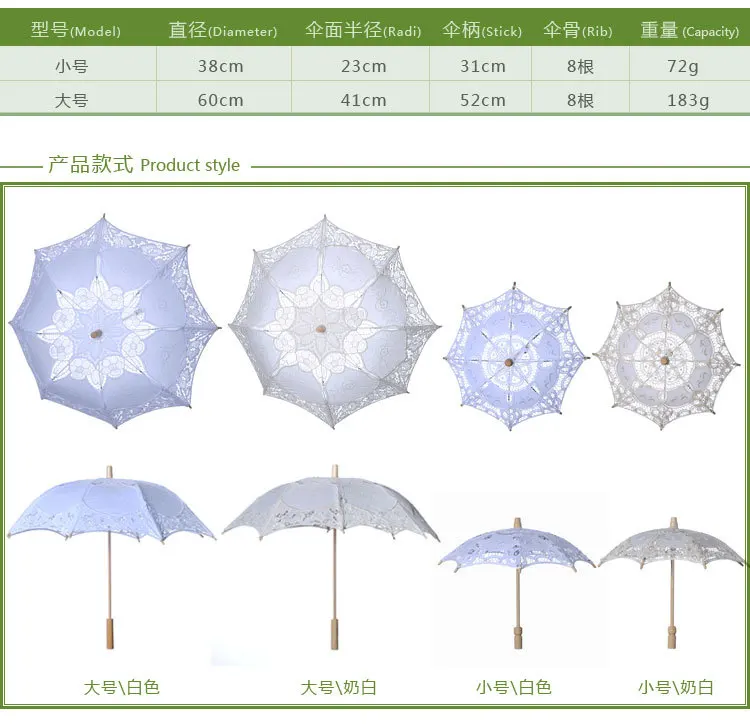 Летние винтажные кружевные свадебные Зонты белого цвета и цвета слоновой кости, женский зонт от солнца, Свадебный зонт для невесты