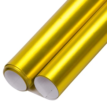 

60"x20"/152x50cm Gold Premium Satin Matte Chrome Metallic Vinyl Film Wrap Sticker Airr Bubble Free Free
