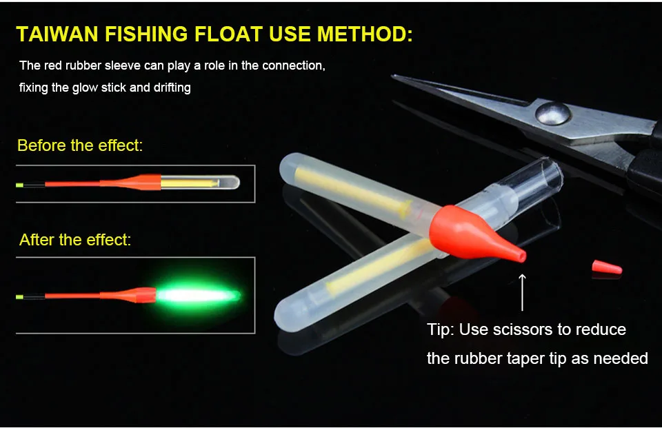 Ходить рыба 4,5*37 мм рыболовный поплавок Флуоресцентный светильник палка светильник ночного поплавок стержень светильник s темно-палке полезные много рыбалки/вечерние