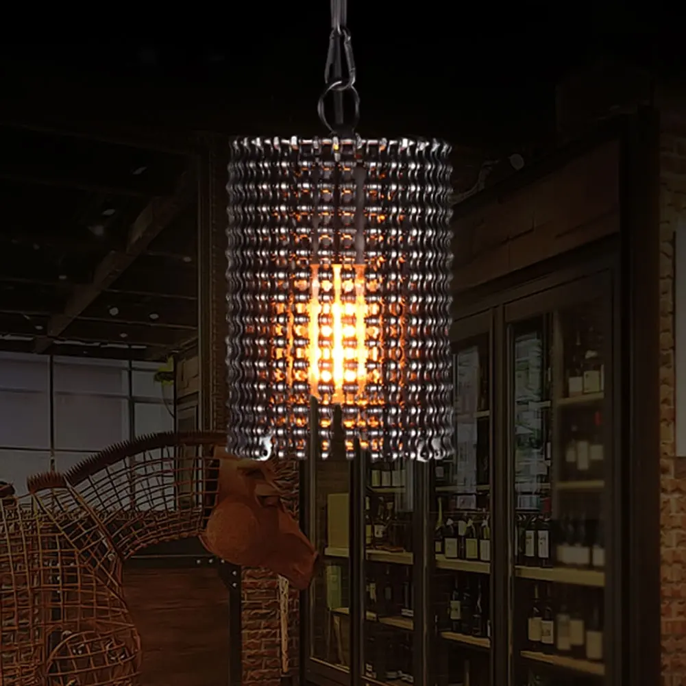 ФОТО Bicycle Chain Droplight Cafe Bedroom Restaurant American Country Style Industrial Loft Retro Droplight Bar Pendant Lights