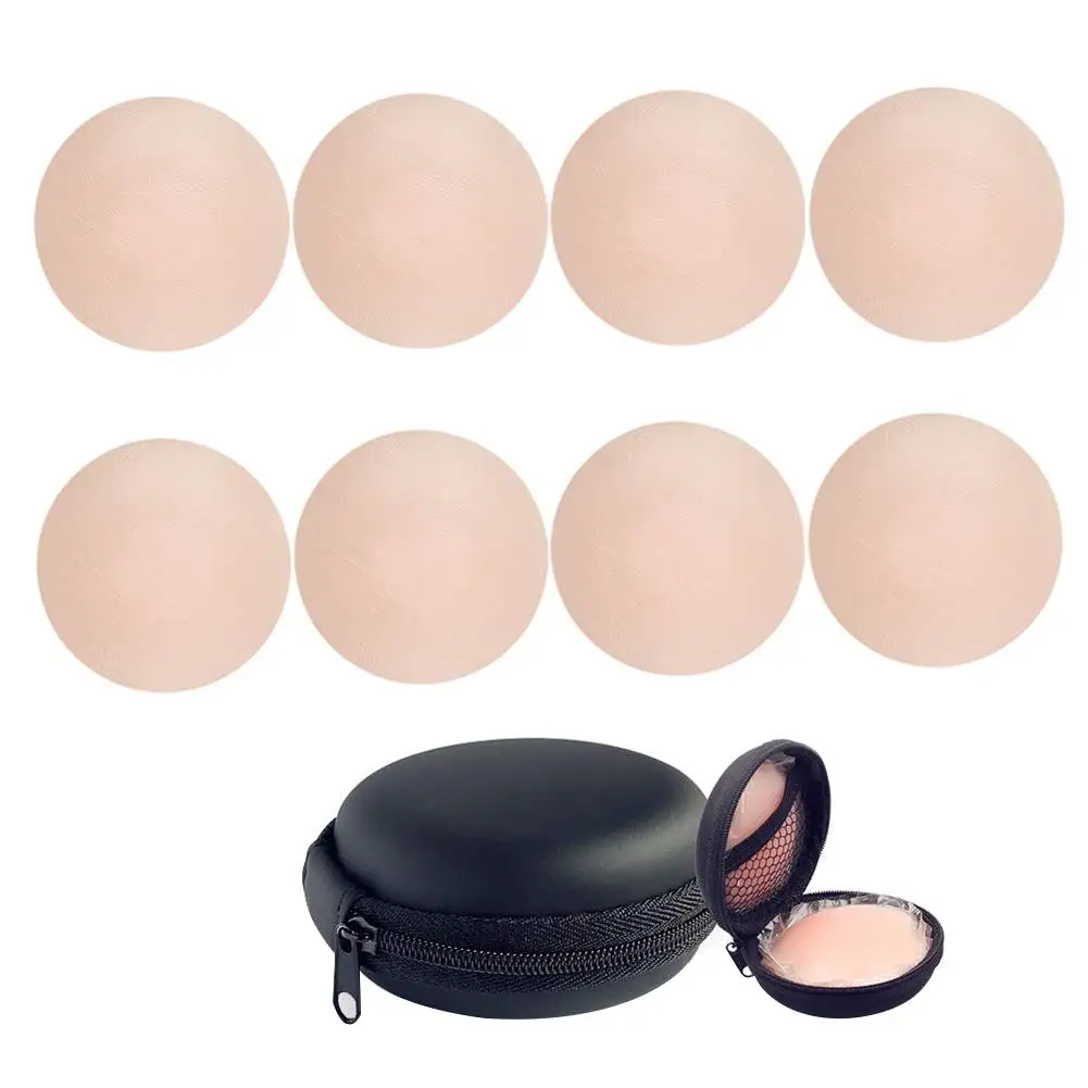 

4 Pairs/Set Women Round Invisible Soft Silicone Adhesive Bra Reusable Nipple Covers