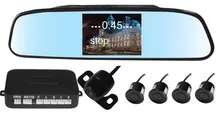 Free Shipping, 3 in 1 Most Secure LCD Parking Sensor Video System + Vision Rear View Camera + 4.3″ Car Mirror Monitors