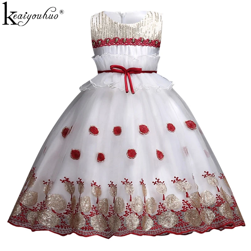 

2018 Princess Dress Elegant Children Clothes Girls Dress Kids Wedding Dresses For Girls Vestidos Sleeveless Summer Beach Dresses