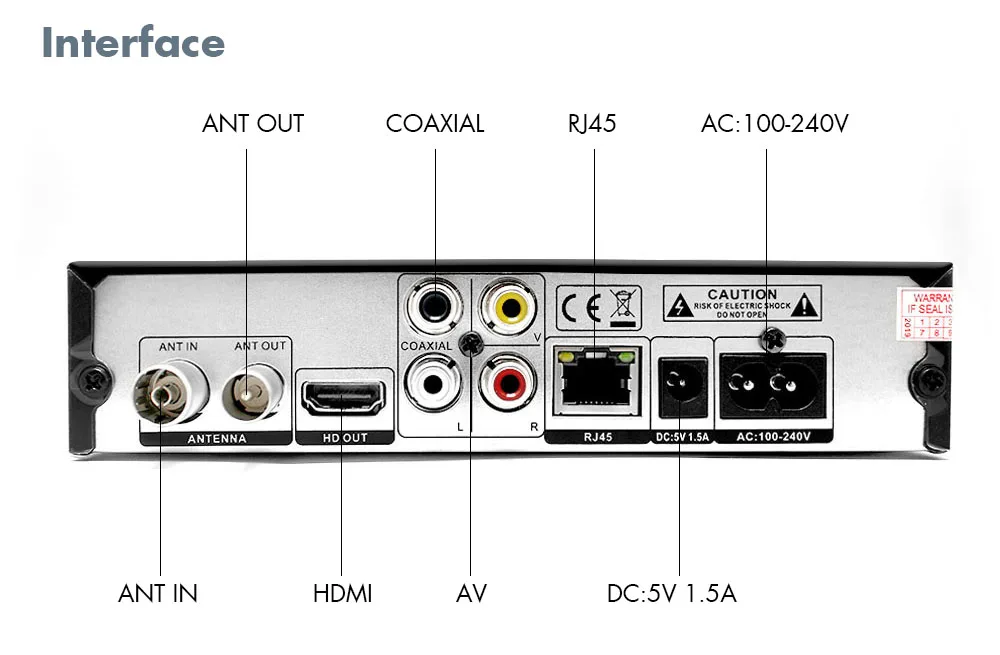 Vmade Горячая ТВ тюнер DVB-T2 HD цифровой наземный приемник Поддержка H.265 MPEG4 Dolby AC3 встроенный RJ45 сетевой приставка