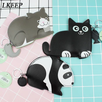 

New Cartoon Animals Coin purse Simple Personality zipper mini bag women small Purse for coin Card Package