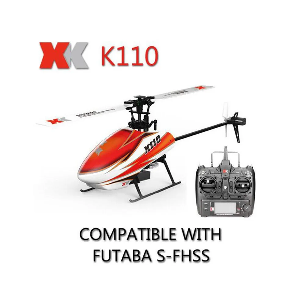 Радиоуправляемый вертолет XK K110 Blash 6CH бесщеточная система 3D6G RTF совместима с FUTABA S