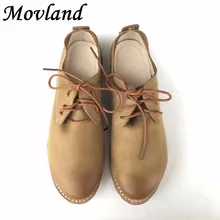 Movland-; Новинка; сезон осень; классическая простая обувь из натуральной кожи в стиле ретро; обувь ручной работы с закрытым носком
