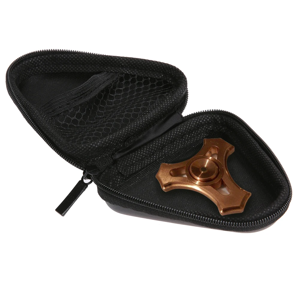 Spinner Toy Protect Case Leather Flip Type Fingertip Gyro Triangle Box Hand Spinner Earphone Dustproof EVA