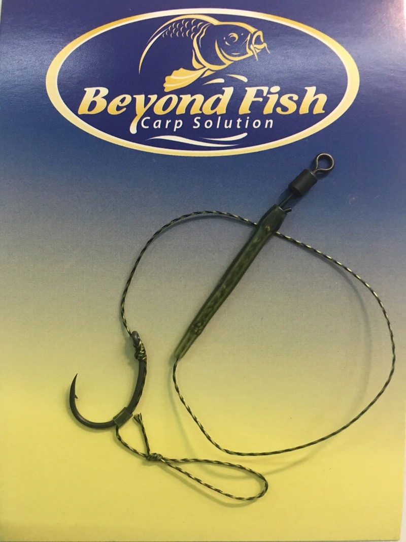 5 x Carp Fishing Combi Rigs Extra Wide Gape with Curved Shank & Off Set