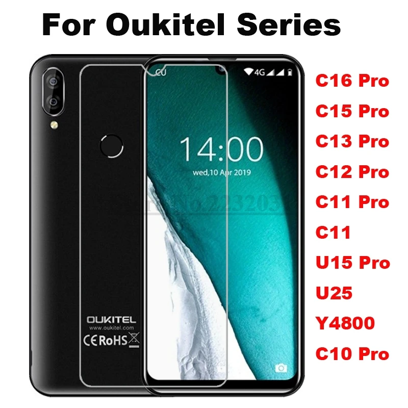 Закаленное стекло для Oukitel C16 C15 C13 C12 U15 U23 C10 C11 PRO Y4800 2.5D 9H защитная пленка Взрывозащищенная защита экрана