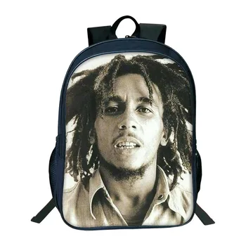 

2019 Bob Marley Bags Big Capacity Backpacks For Teenagers Boy Girls School Backpacks Kids Black Schoolbag Children Birthday Gift