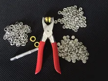High Quality sliver 100 Sets 9.5mm Prong Ring Press Studs Snap Fasteners Baby Clothing Buttons Dummy Clip + Hand press Plier
