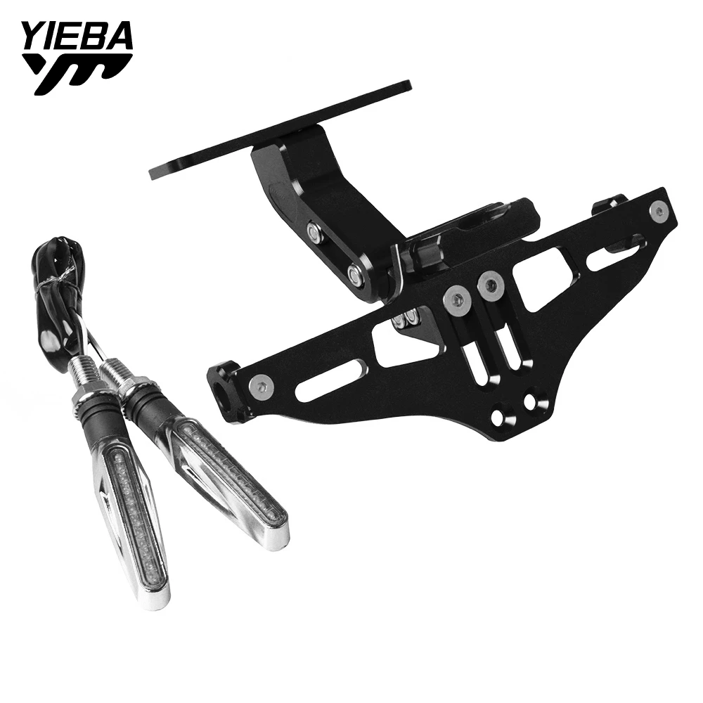 

Universal CNC Motorcycle License Plate Bracket Holder With LED Light FOR HONDA CB400 CB400SF CB400VTEC DUCATI 748/748S/748R