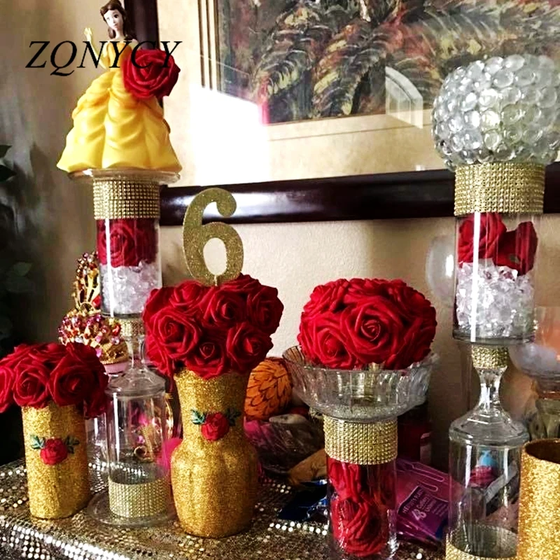 10 головок, 8 см, Декоративные искусственные розы для дома, Свадебный букет невесты, сделай сам, ПЭ пена, цветок для дома, украшение на День святого Валентина