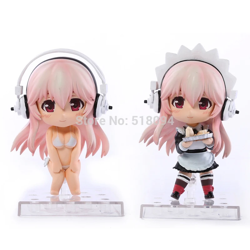 

Nendoroid Super Sonico Working/Swimsuit PVC Action Figures Collection Model Toys 2pcs/set MNFG078