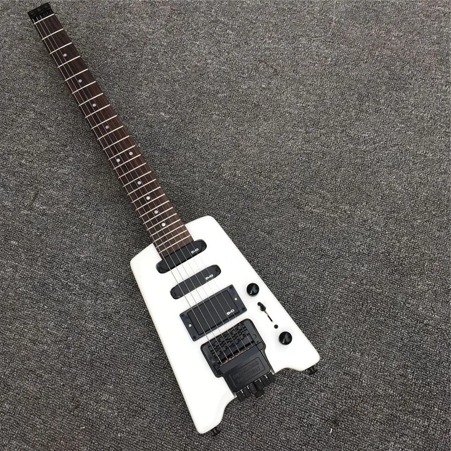 

NEW Travel new white headless electric guitar, electric guitar, factory wholesale, all colors can be