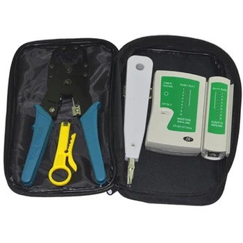 

4PCS/Set RJ45 Connector Lan Tester Tools RJ45 Cat5 RJ12 RJ11 Punch Down Wire Tool Network Test RJ45 Network Cable Tester