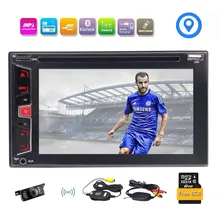 Wireless Reverse Camera Included! 2Din Car DVD CD Player Stereo Support GPS Navigation Bluetooth MP3 MP4 FM/AM Radio 1080P Video