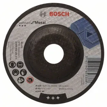 

BOSCH 2608603181 Disc abrasive roughing Standard Metal 115x6mm