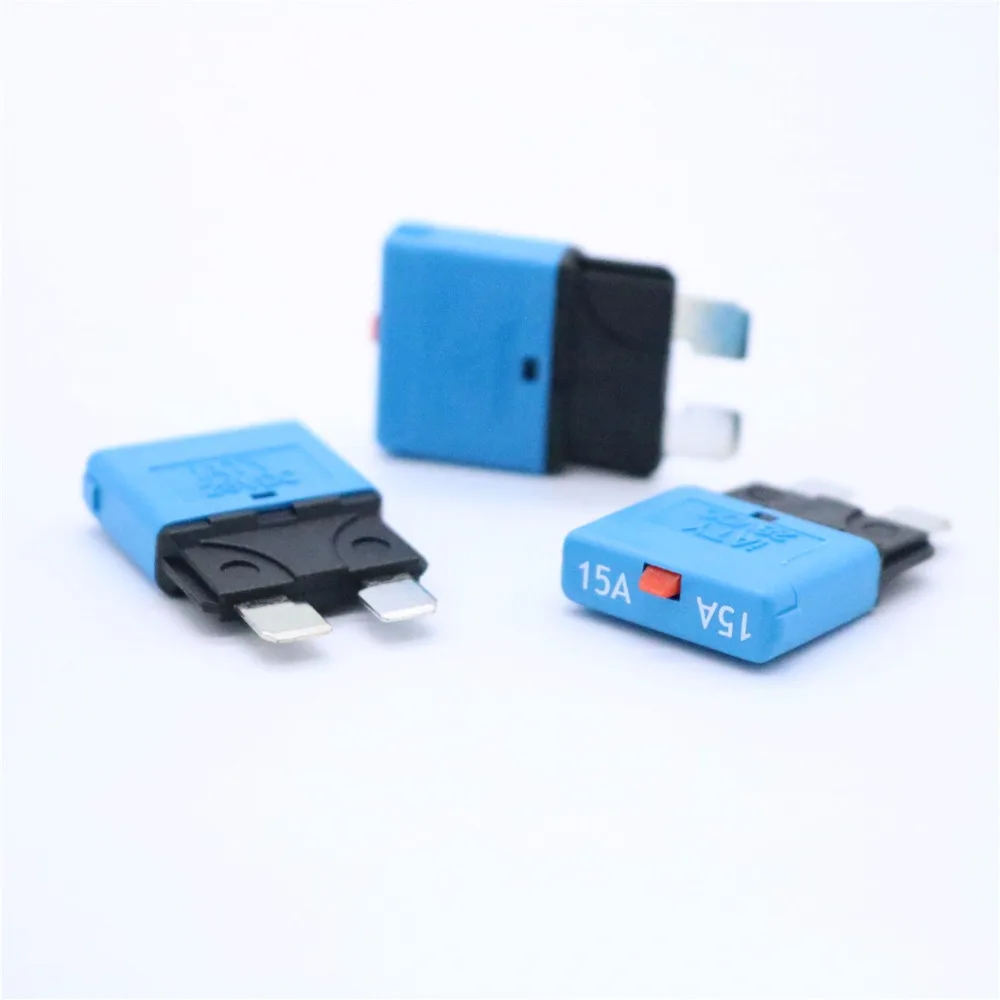 15AMP 28V DC Circuit Breaker Trip Fuses Standard Blade Fuse Manual