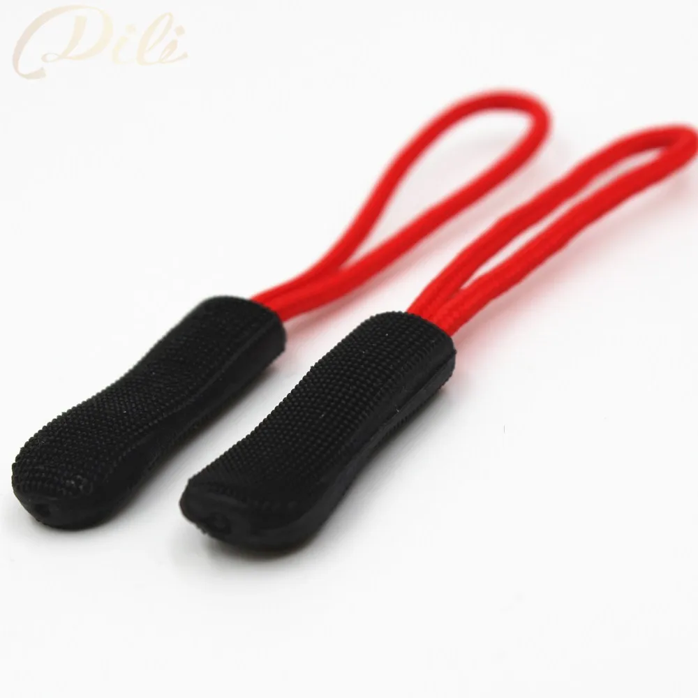 PVC zipper slider suitcase zipper slip rope puller detachable clip slider cord for bags garment accessory 10pcs/lot