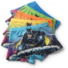 Детское хлопковое нижнее белье с рисунком Бэтмена для мальчиков, 5 шт., трусики трусы из молочного шелка с рисунком для детей от 2 до 7 лет, TP01