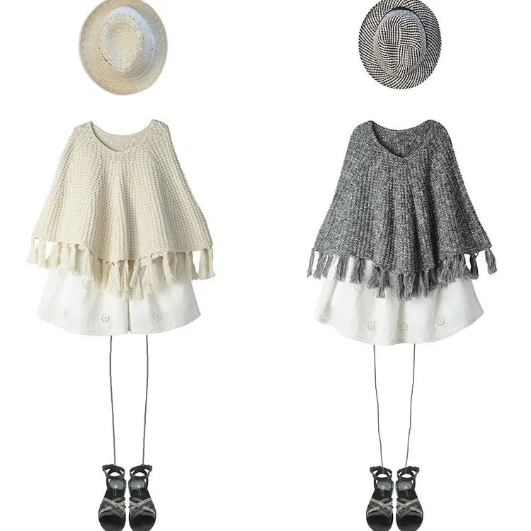

In the autumn of 2017 explosion models BP with spot - fringed shawl sweater cute all-match knitted sweater