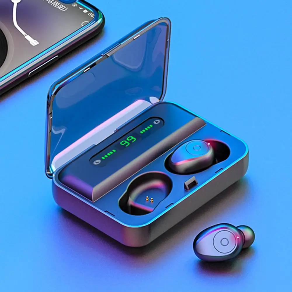

TWS 5.0 Bluetooth headphone 3D stereo True Wireless Earphone IPX7 Waterproof Sport Gaming Headset with microphone Digital Screen