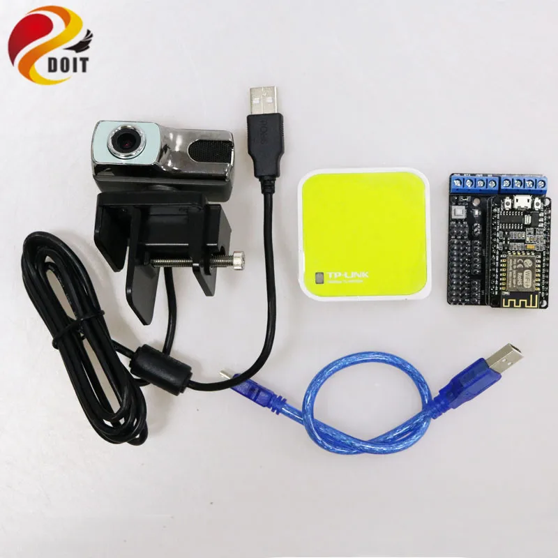 

Video Controller Kit for Robot Arm Tank/Car Chassis Remote Control Kit by ESPduino with openwrt Router Camera