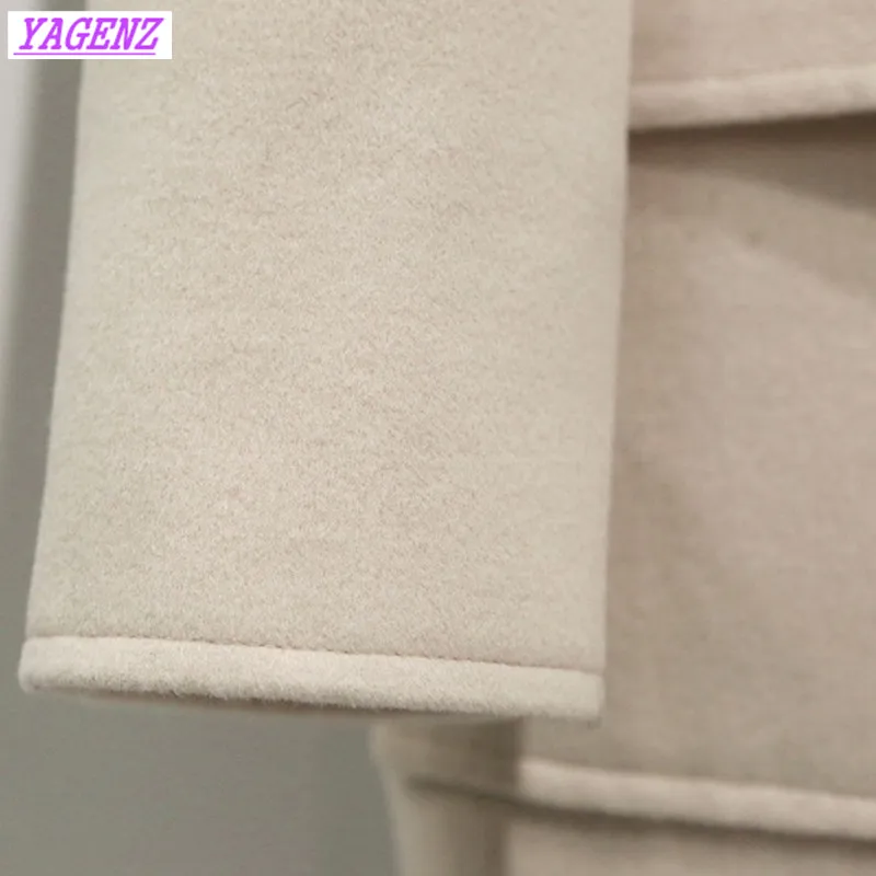 New Autumn Winter Warm Woolen Jacket Women Korean Long Wool coat Young Women High quality Lmitation fox fur collar Overcoat B313