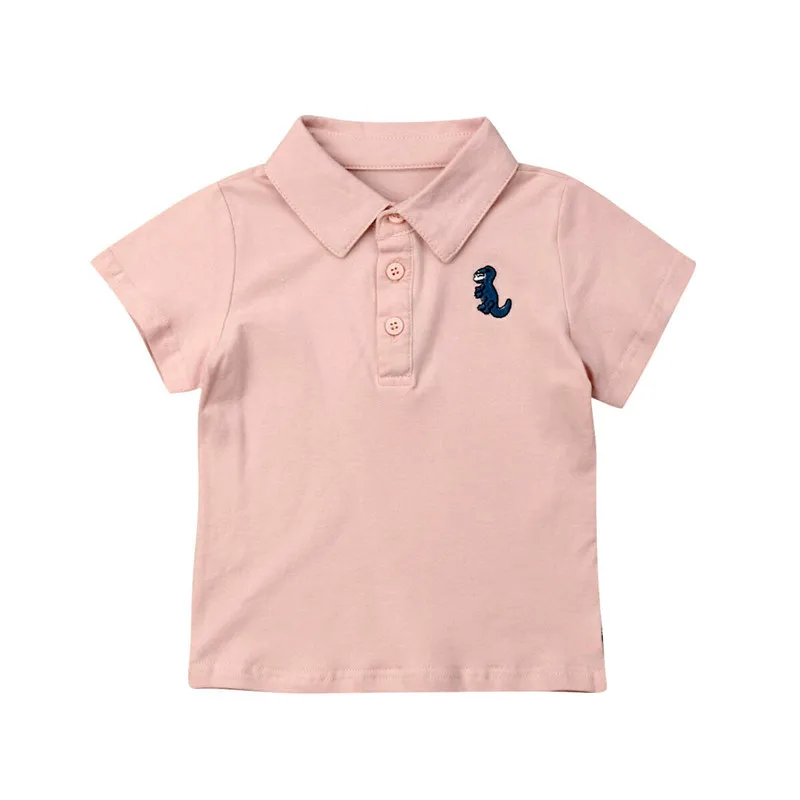 

Summer New T-shirt Kids Boys Clothes Lovely Dinosaur Pattern Print High Quality Comfortable Cotton Shirts 4 Color Available