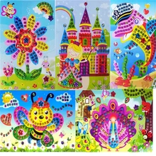 Ручная работа, 3D детская головоломка, сделай сам, мозаика, пена, наклейка s Art EVA, мультфильм, кристалл, 3D наклейка, креативные Развивающие игрушки для детей