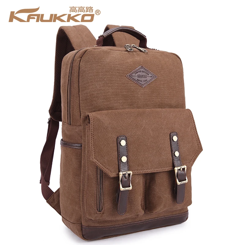 

KAUKKO Vintage School Backpacks for College Student Teenager Bags Multi-Color Leisure Travel Bag Unisex Retro Knapsack
