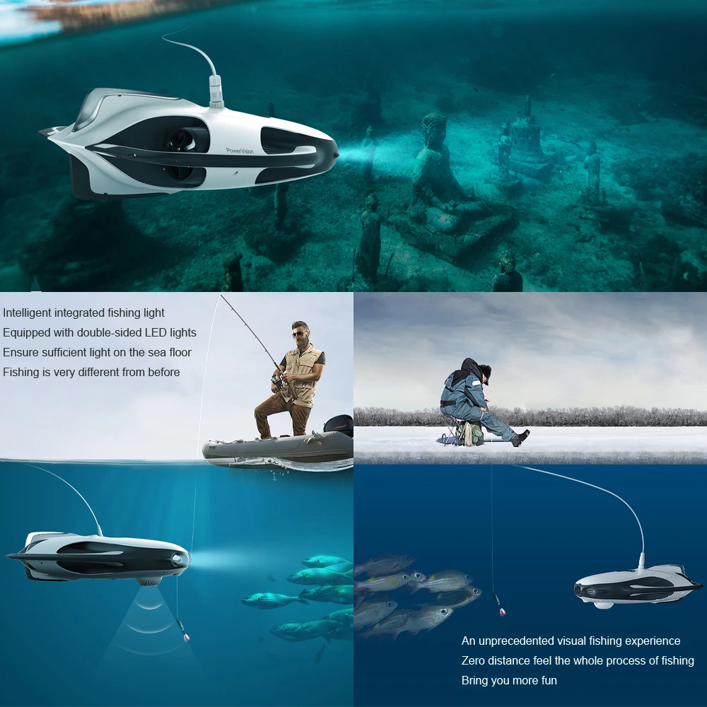 PowerVision PowerRay Dron submarino CÁMARA DE PESCA Dron 1080 p pesca Rc Wizard Drone 4 K UHD buceo bote PK DJI mavic 2 PowerVision PowerRay Dron submarino CÁMARA DE PESCA Dron 1080 p pesca Rc Wizard Drone 4 K UHD buceo bote PK DJI mavic 2