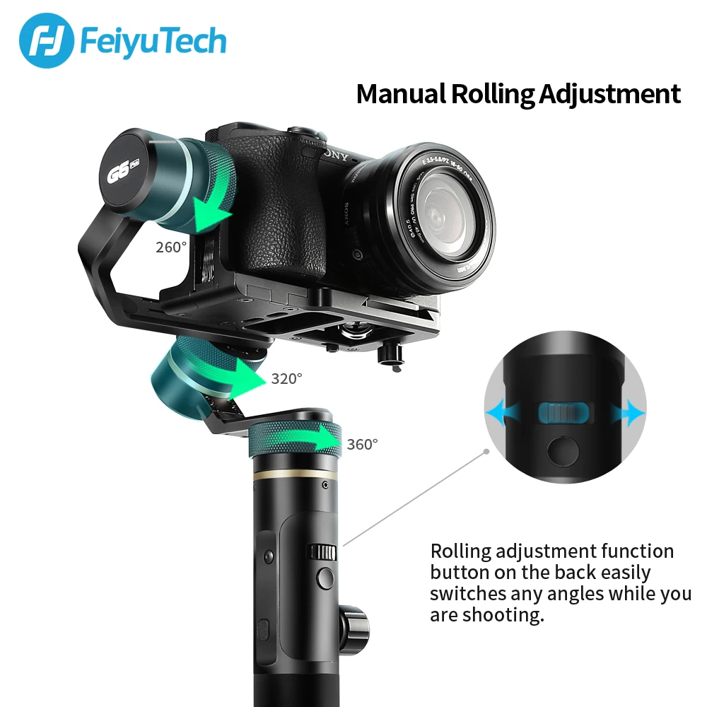  FeiyuTech G6 Plus 3-Axis G6P Handheld Gimbal Stabilizer for Mirrorless Camera GoPro Smart phone Pay - 32897906477