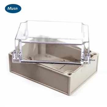 

125*175*100mm IP66 Plastic Enclosure Project Box PVC Transparent Cover ABS body used with connector