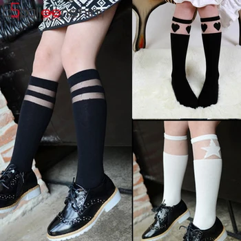 

Baby Girls Knee-high Socks New Style Fashion Children Cotton Lace Splice Breathable Kids Comfortable Middle Tube