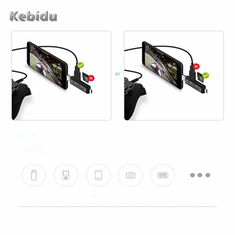 Kebidu 5 в 1 OTG кардридер TF адаптер высокоскоростной USB 2 0 чтение гнездовой интерфейс